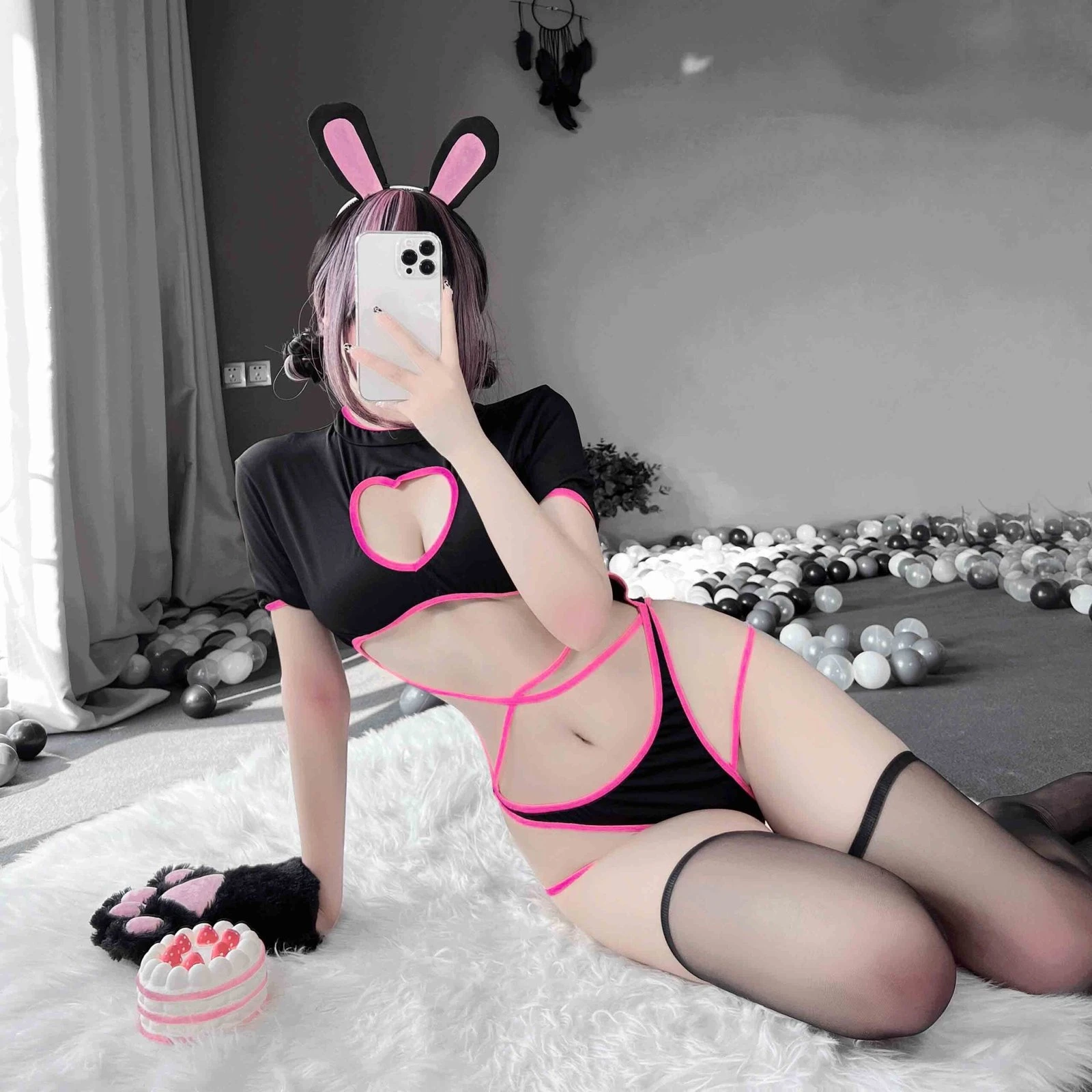 C-2498 Sexy Lingerie Pure Desire Hollowed-Out Temptation - Image 2