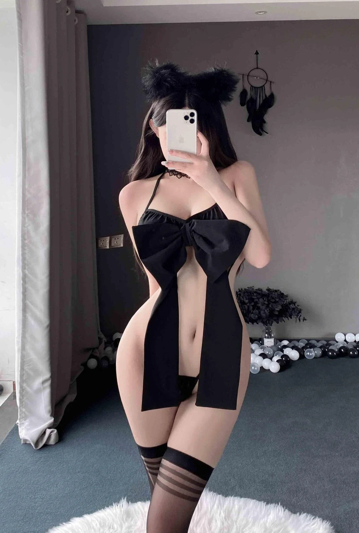 C-2063 Elegant Large Bow Sexy Three-Point Lingerie - Seductive & Comfortable