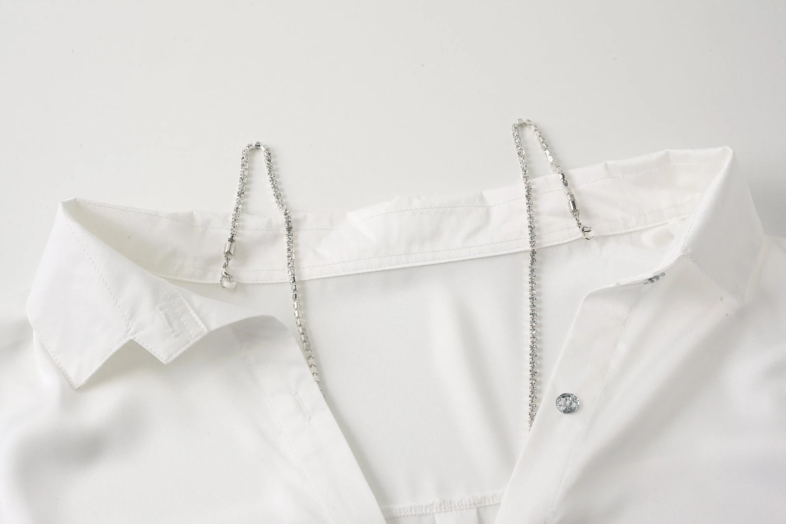 S-9 Ethereal Draped Satin Nightgown with Button-Down Over-sized Shirt - Image 12